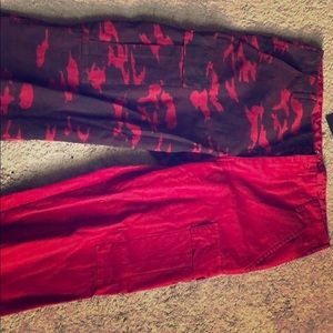 Red Camo Block Pants